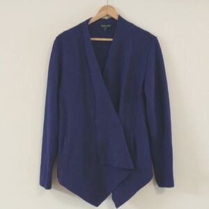 Eileen Fisher asymmetrical hem 100% Merino wool jacket / cardigan Small